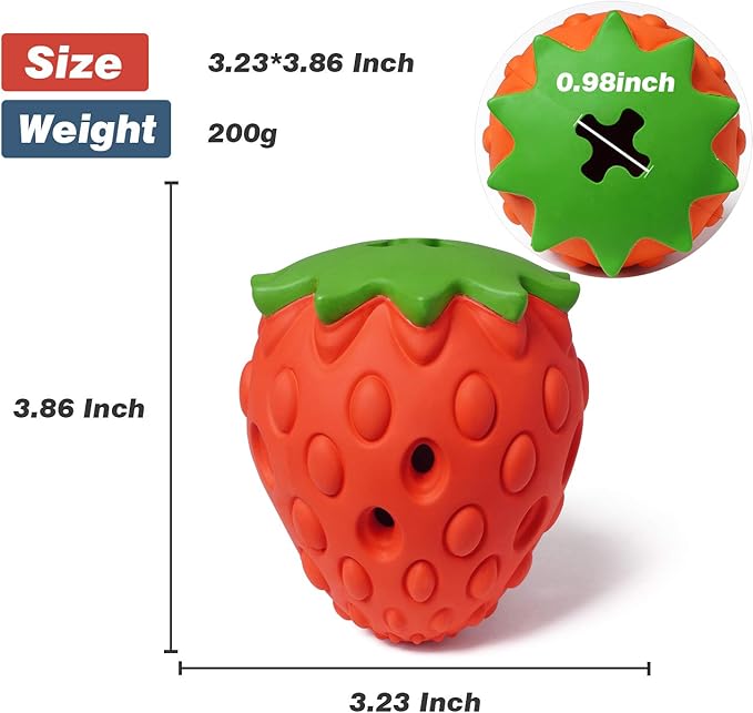 MewaJump Dog Puzzle Toys Rubber Chew Toys,Treat Food Dispensing Toy for Teeth Cleaning Dog Ball Toy Interactive Enrichment Toys for Puppy, Small, Medium, Large Breeds
