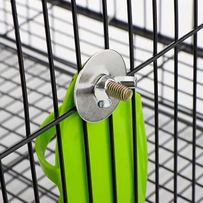 2 Pcs Cuttlebone Holder for Bird Cage - Bowl Stand Food Holder with 4 Pcs Cuttlebone for Parrot, Budgie, Conure (4.7-5.5 inch)