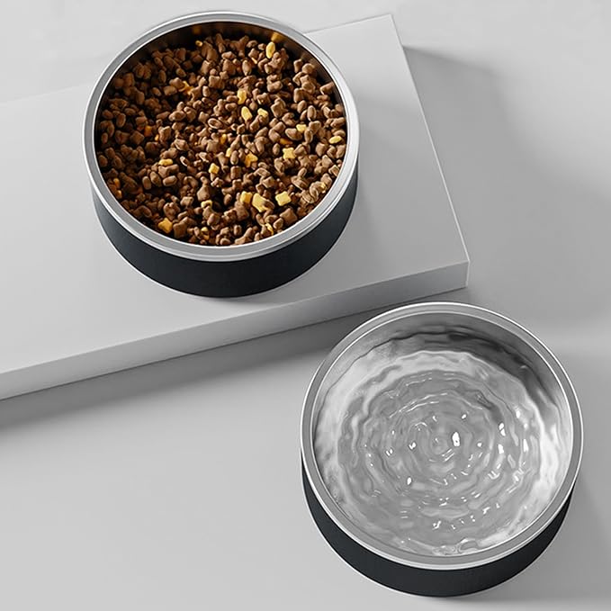 YINGFAN Dog Bowls Durable Non-Slip Stainless Steel Dog Bowls Heavy Duty Basic Bowl for Dogs (32 oz)