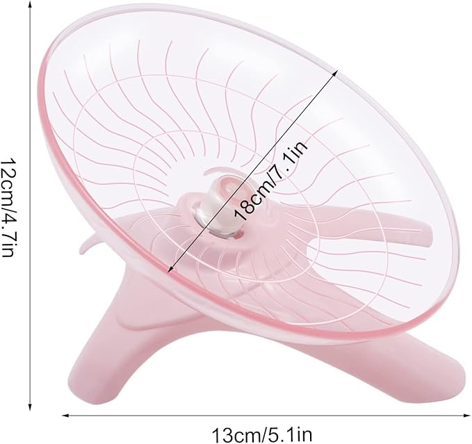 Wontee Hamster Water Bottle Water Dispenser Hamster Silent Exercise Running Wheel for Dwarf Hamsters Gerbil Mice (Pink, 80ML)