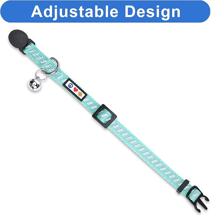 Pawtitas Personalized Cat Collar with Breakaway Safety Release Buckle Adjustable Length