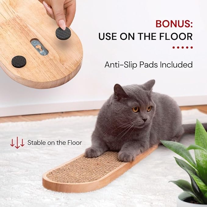 7 Ruby Road Wall Mounted Cat Scratcher - Indoor Vertical Scratching Board for Cats - Scratch Pad Post - Wall Furniture
