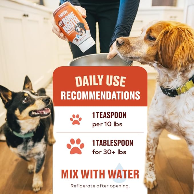 Beef, Chicken & Mobility Bone Broth Concentrate for Dogs - Collagen Protein, Amino Acids, Glucosamine for Digestion, Skin & Coat, Immune System, & Joint Support, Human Grade (3pk, 60 Servings)