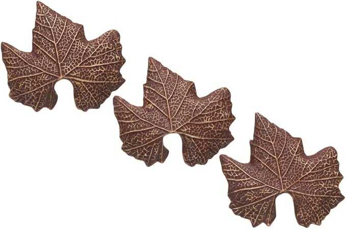 Plecoceramics Aquarium Ceramic Decorations Cave Betta Stone Decor - Aquarium Fish Tank Hideway Decor for breeding Cichlids Plecos Betta Toys Hideout (Leaves)