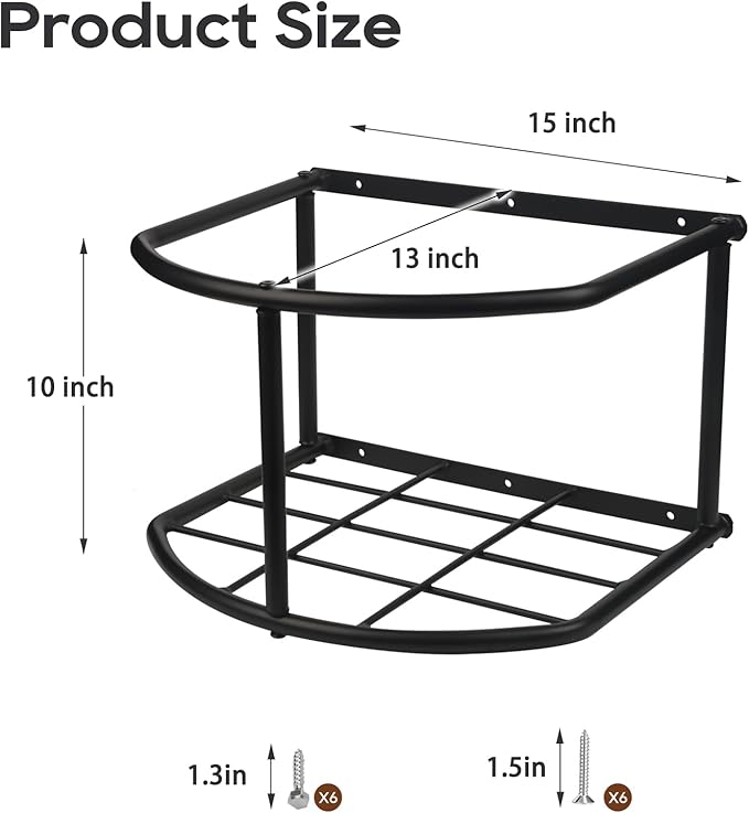 Bucket Holder for Horses Feed,5 Gallon Water and Feed Bucket Holder for Horses,Heavy Duty Metal Wall Mount Water Bucket and Pail Holder for Livestock in Stable (2)