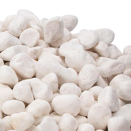18.2 Pounds Decorative Pebbles, White Stones, White River Rock, Natural Aquarium Gravel, Garden Decor Rocks