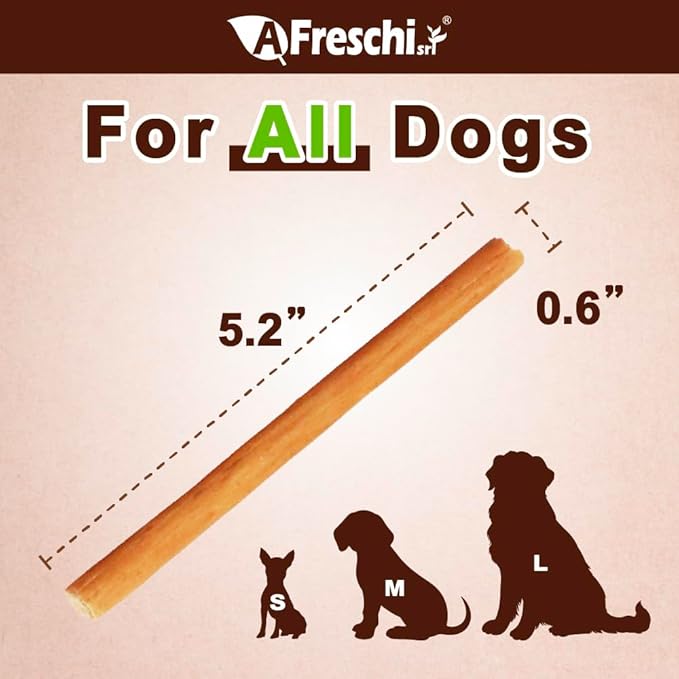 Afreschi Soft Turkey Stick Dog Treats – 6oz, USA-Sourced Trukey, All-Natural, Hypoallergenic, High-Protein, Low-Fat, Healthy & Easily Digestible, Puppy & Training Snack