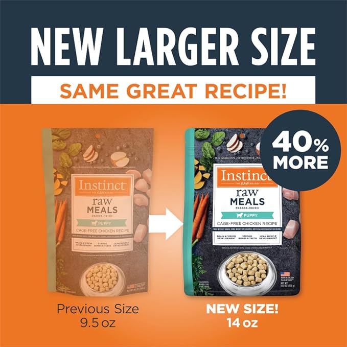 Instinct Raw Meals Freeze-Dried Puppy Chicken Dog Food, 14 oz. Bag