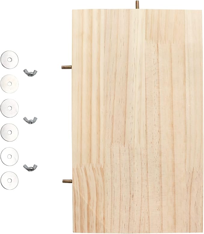 13.6ร7.9 Inches Large Bird Perch Stand Platform, Natural Wooden Small Animals Cage Accessories, Rectangle Stand Perch Shelf for Parrot Parakeet Cockatiel Rat Hamster Guinea Pig Conure Chinchillas