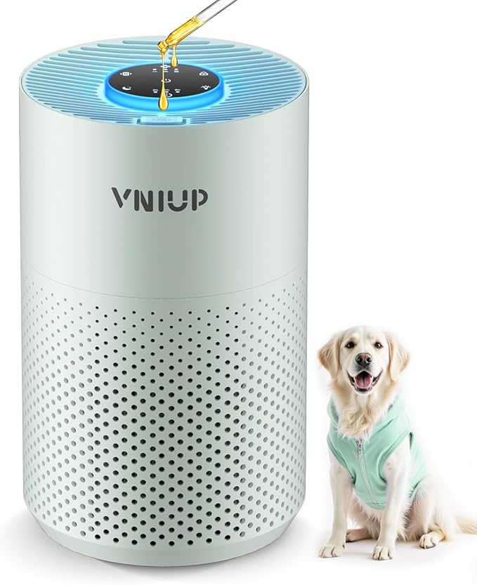 ๐๐๐ฐ๐๐ฌ๐ญ Air Purifiers for Home Bedroom up to 800 ftยฒ, VNIUP H14 HEPA Room Air Purifiers for Bedroom with Fragrance Function, with Sleep Mode Air Cleaner for Pet Dander Odor Dust Smoke, ZQA-4000C