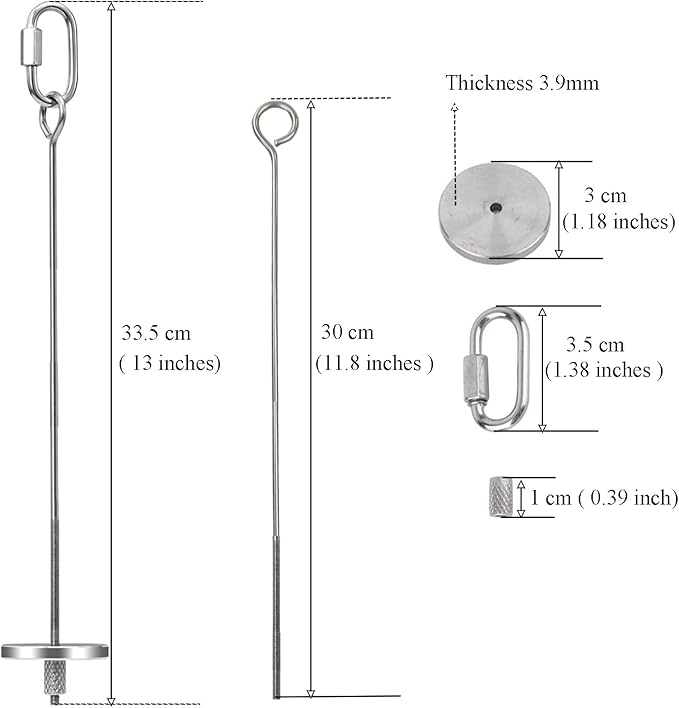 1pcs Hanging Bird Treat Skewer Parrot Fruit Feeder, 13 Inch Stainless Steel Bird Food Holder Parrot Fruit Food Skewer with Washer Nut Parakeet Treat Holder Feeder for Parrot Budgie Conure, LXLVOUEG