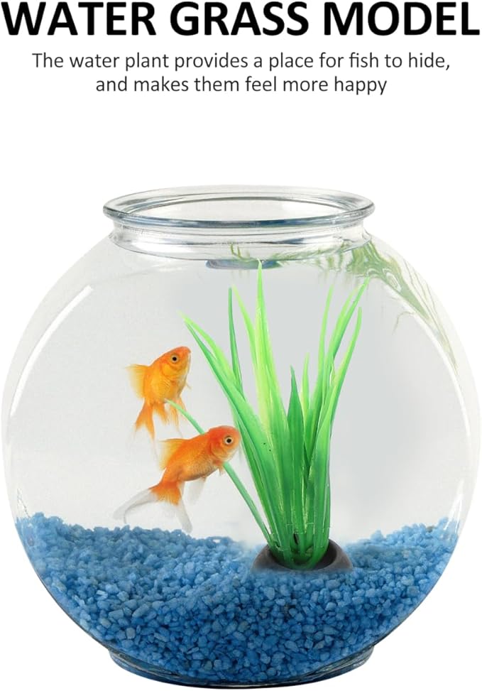 40pcs Fish Tank Decorations Set Aquarium Plants, Colorful Aquarium Artificial Decor Mini Plastic Water Plants Betta Goldfish Turtle Fish Tank Grass Accessories