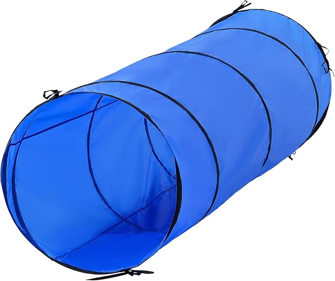VEVOR Dog Agility Training Equipment, Dog Agility Course Backyard Set with Adjustable High Hurdles,6 Weave Poles,Tunnel,Jump Ring,Pause Box,Whistle,Foldable Bowl,Storage Bag, Puppy Obstacle Course Kit