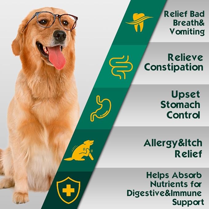 Advanced Probiotic for Dogs, Supports Digestive Health, Immune Health, Gut Health, Improves Nutrient Absorption - Six Strains of Probiotics - Inulin - Enzyme Blend, 90-Count, Chicken