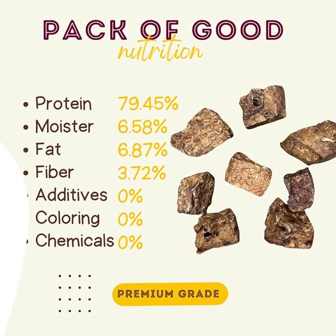 Woofley's -Crunchy Lamb Lung Cubes (10 LB) - Lung Treats for Dogs - Safe Jerky Dog Chews -Easily Digestible Dog Jerky Bully Sticks