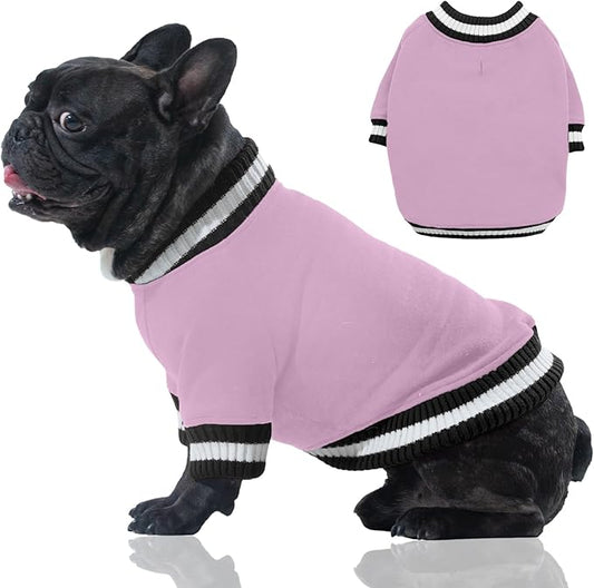 FUAMEY Dog Pullover Sweatshirt,Dog Winter Sweaters Warm Clothes Vest Thick Puppy Soft Pet Fleece Sweater Cute Doggie Boy Girl Outfit for Small Medium Dogs Lavender XS, X-Small(chest:15.3in)
