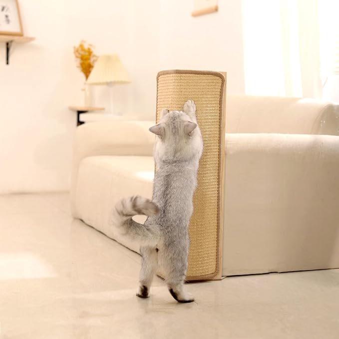 SHENGOCASE 2-Pack 24.5" Tall Sofa Couch Corner Cat Sisal Scratcher, Scratching Post,Scratch Post, Couch Protector, Replaceable Scratch Pad Mat