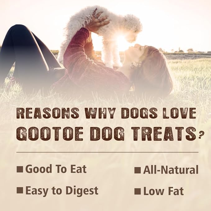 Gootoe Turkey Tendon Dog Treats, Ring (S) 6 Pieces per Pack, USA-Sourced Turkey Tendon, Natural Snack, Premium Puppy Chews, Hypoallergenic, Reseal Value Bags, Size for Small Dogs