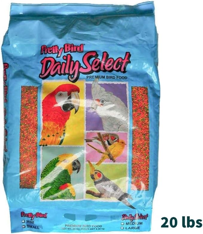 Pretty Bird International Bpb78117 Daily Select Premium Bird Food, Medium, 8-Pound