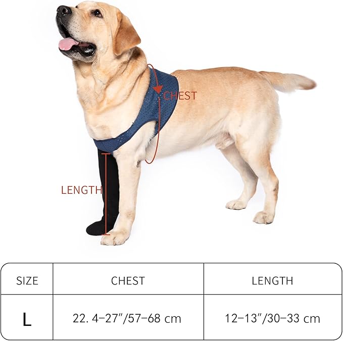 COODEO Dog Socks to Prevent Licking Paws, Healing Boots & Paw Protectors with Non-Slip Bottoms for Wound Protection, Waterproof Sleeve Shoes for Licking(Purple,L_Right