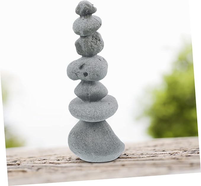 Zen Micro Landscape Rockery Ornament Decorative Bonsai Landscaping Stone for Aquarium Garden and Outdoor Vivid Scenery Simulation Rockery Statue