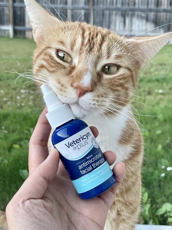 Vetericyn Plus Feline Facial Therapy | Healing Aid and Skin Repair for Different Cat First Aid Needs, Including Cat Acne, Cat Ear and Eye Problems. 2 Ounces