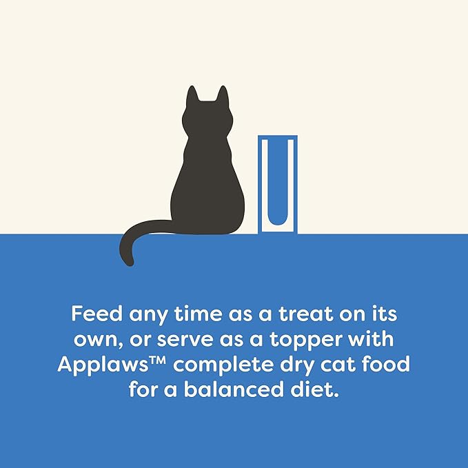 Applaws Natural Limited Ingredient Crunchy Cat Treats, High-Protein & Grain-Free Tuna & Salmon Snacks for Cats (12 x 2.0oz Bags)