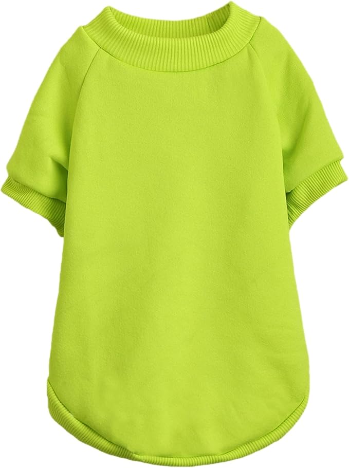 Puppy Sweater for Small Dogs Clothes Warm Winter Cat Clothe Pet Sweatshirt Knitwear Doggie Kitten Clothing, Light Green, Small