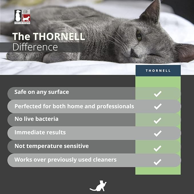 Thornell Cat Odor-Off Pet Odor Eliminator Spray – Fresh Scent 16oz Ready to Use Cat Urine Odor Eliminator Spray for Pet Urine Odor, Tomcat Spray & Feces on Carpet, Litter Boxes & More