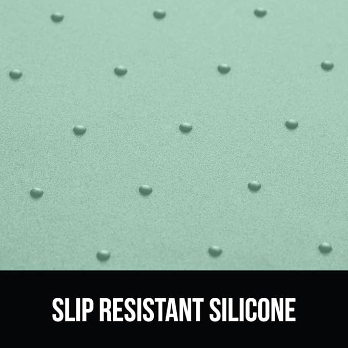 GORILLA GRIP 100% Waterproof Raised Edge BPA Free Silicone Pet Feeding Mat, Dog Cat Food Mats Contain Spills Protects Floors, Placemats for Cats and Dogs Water Bowl, Pets Accessories 32x24 Mint