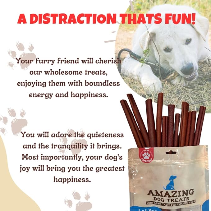 Amazing Dog Treats - 6 Inch Bulk Collagen Sticks for Dogs - (100 Count) - Collagen Sticks for Dogs - No Hide Dog Bones