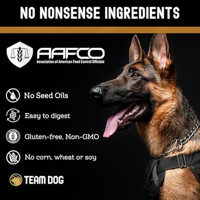 Team Dog Elite Blend Salmon Dog Food with Herring & Lentils | High Protein Dog Food for Sensitive Stomachs & Skin | Chicken Free, Gluten Free, GMO Free, No Corn, Wheat or Soy (33 lb)