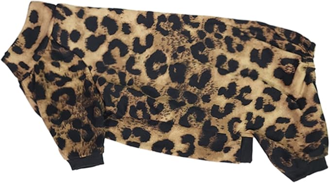 Sphynx Hairless Cat Four Leg Breathable Summer Spandex Pajamas Elastic Pet Clothes Cat Surgery Recovery Suit Vest Kitten T-Shirts Cats & Small Dogs Apparel (Leopard, M (5.5-7 lbs))