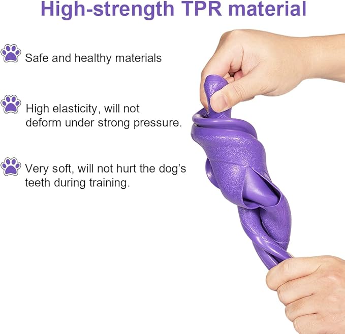 Indestructible Flying Disc, Interactive Dog Toy - Soft, Lightweight Fetch Toy for Medium Large Dogs - Floats in Water & Safe on Teeth, 9 inch (Large, Purple)
