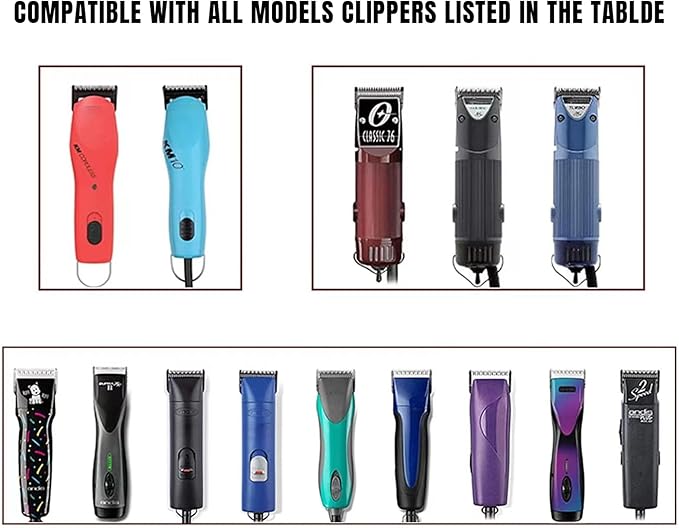 Detachable Pet Dog Grooming Blades of Stainless Steel,Compatible with Andis,Oster-A5,Wahl KM-10 Series,Size 10/30/40/7F/5F/4F/3F,7 Count