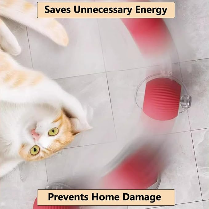 Nestoly Cat Toy, Indoor Automatic Moving Interactive Cat Toy Ball, Smart Cat Wheels for Indoor Cats, Chirping Motion Activate Cat Toys Best for Bored Solve Your Cat's Boredom in Seconds