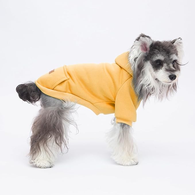 2 Pack Dog Hoodie Warm Hood Dog Sweater Cold Weather Small Dogs Sweatshirt Comfort Pet Clothes for Small Medium Dogs with Pockets Cats Chihuahua Clothes for Male Female Girl Boy Sporty Daily Wear