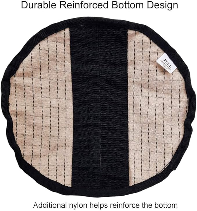 Derby Originals Ripstop 24 Oz Canvas Feed Bag with Padded Leather Crown Strap for Safety and No-Spill Flap Design