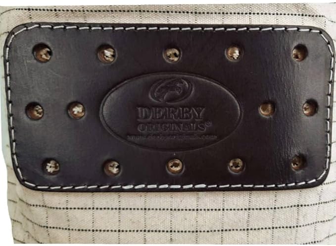 Derby Originals Ripstop 24 Oz Canvas Feed Bag with Padded Leather Crown Strap for Safety and No-Spill Flap Design