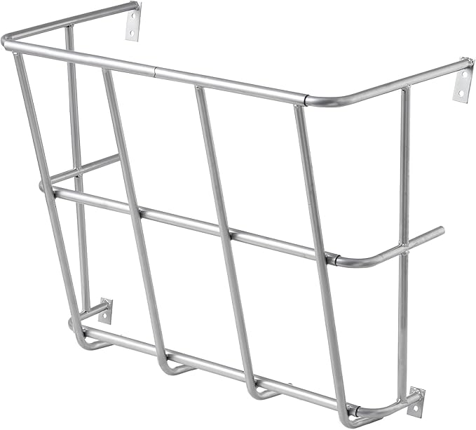 VEVOR Livestock Feeder, 18.5 Gallons Large Capacity, Heavy-Duty Steel Goat Hay Rack, 24.4" Long Wall Mounted Horse Hay Holder, Multiple Sided Feeding Rack for Sheep Farm Livestock Indoor Outdoor