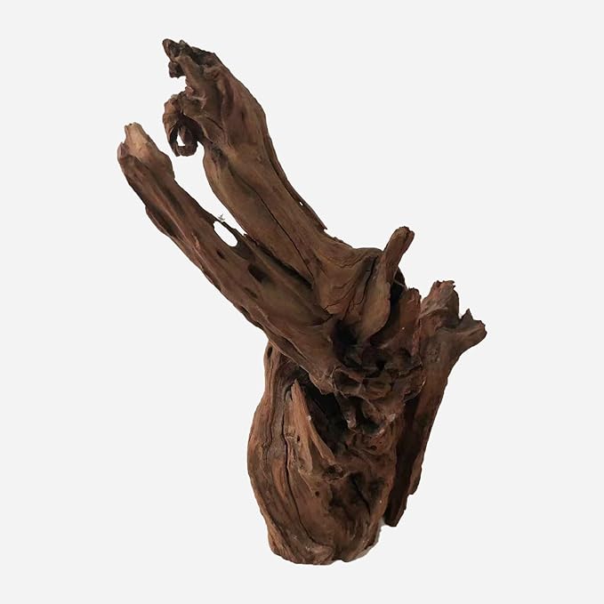 Natural Driftwood for Aquarium Decor, L17.72×W6.3×H19.69 Inches Large Drift Wood Decorations for Reptile Hide, Fish Tank, Optional Shapes