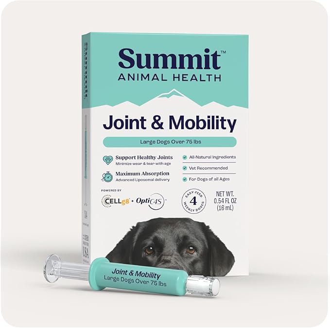 Summit Canine Joint and Mobility Supplement for Large Dogs (Previously Lift), All Natural Liquid Chondroitin with Liposomal Delivery for Arthritis, Hip & Joint Support Vitamin, (Dogs 75+lbs)