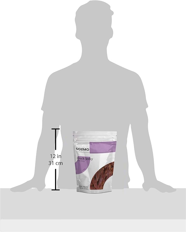 Amazon Brand - Solimo Duck Jerky Dog Treats,2 pounds