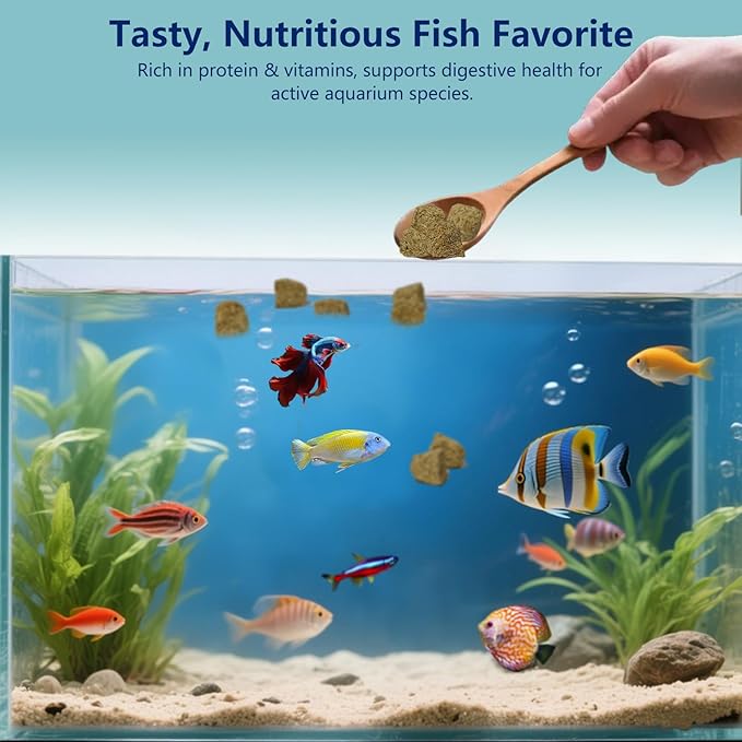 Freeze Dried Brine Shrimp Cubes 3 OZ, Brine Shrimp Freeze Dried Aquatic Foods for Tropical Fish Marine Fish and Aquatic Turtles.