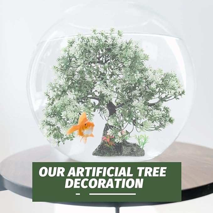 Aquarium Artificial Tree Decor Realistic Fish Tank Landscaping Ornament for Home Decoration Premium Craft for Aquatic Plants and Desktop Decor