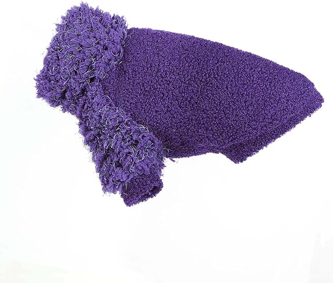 Dog Sweater for Small Dogs Girl Boy Dog Clothes Turtleneck Puppy Pullover XXS XS Chihuahua Sweatshirt Doggie Coats for Small Dogs Cat Outfit, Purple, S