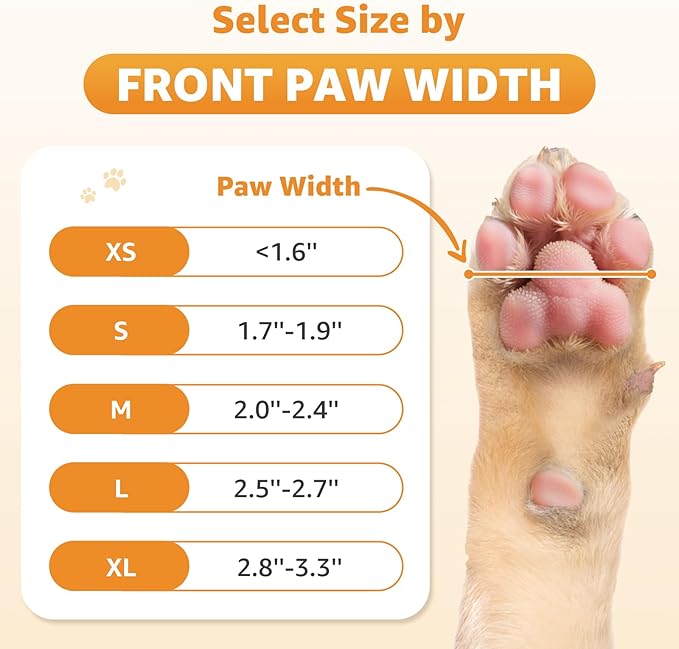Double Sides Non-Slip Dog Socks to Prevent Licking Paws - Strong Traction for Hardwood Floors, Senior Dogs, Paw Protector, Dog Socks with Grippers - Size Small
