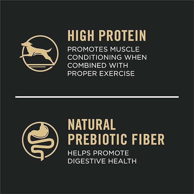 Purina Pro Plan Large Breed Dry High Protein Dog Food with Probiotics for Dogs, Beef and Rice Formula - 18 lb. Bag