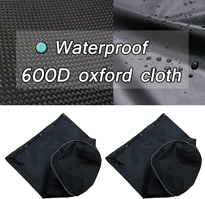 Waterproof trimmer cover and engine waterproof cover are suitable for trimming machine, lawn mower, electric saw, hedge and rod saw. 600D heavy Oxford cloth 12D x 15.6h inch(3pack) (Black-600D(3pack))