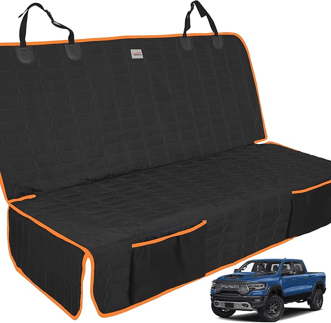 Dog Car Seat Cover for Back Seat, Car Seat Covers for Pets, Nonslip Backseat Cover Protector, Washable Bench Seat Covers for Trucks & SUV
